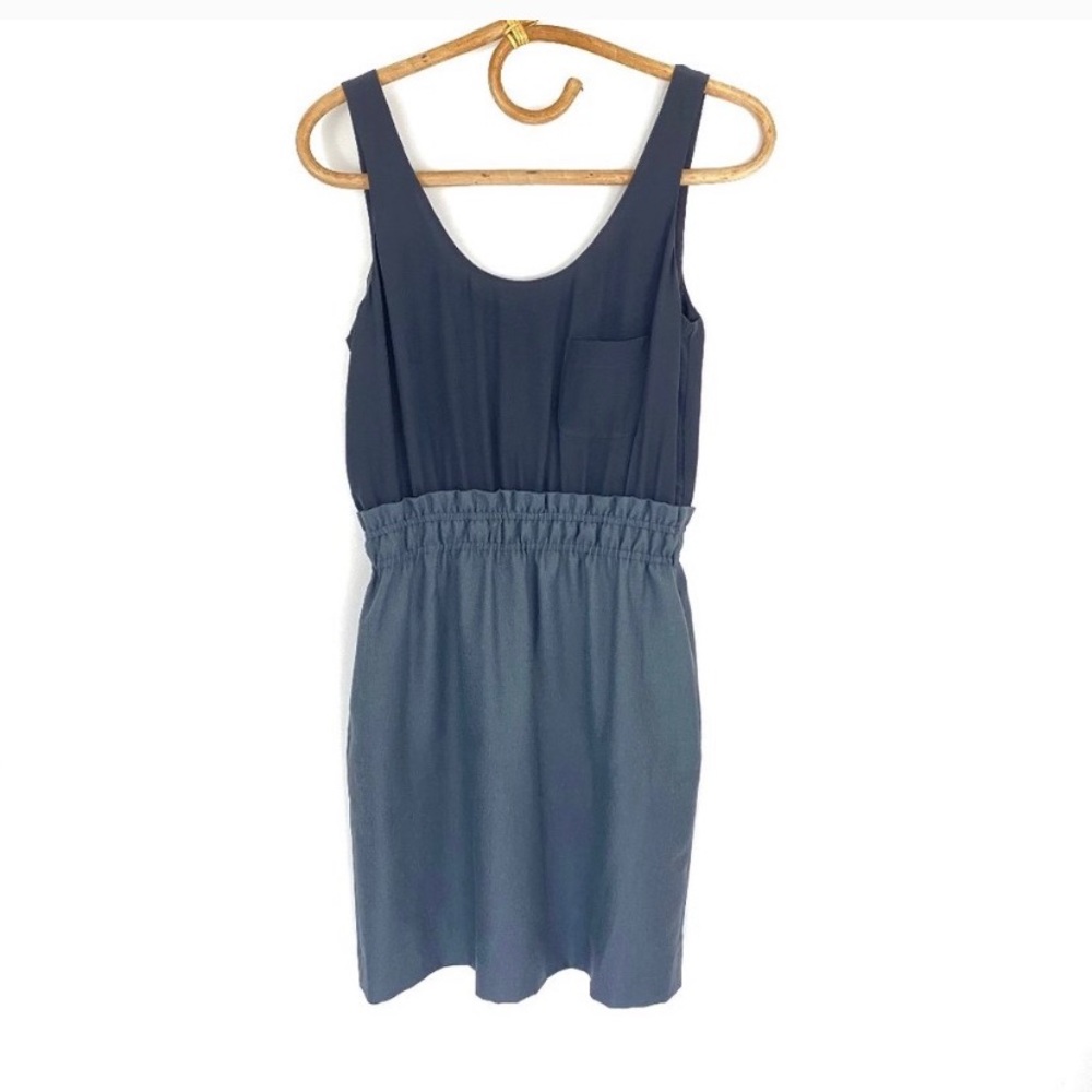 J. Crew Black Sleeveless Pleated Wool Dress Size 2